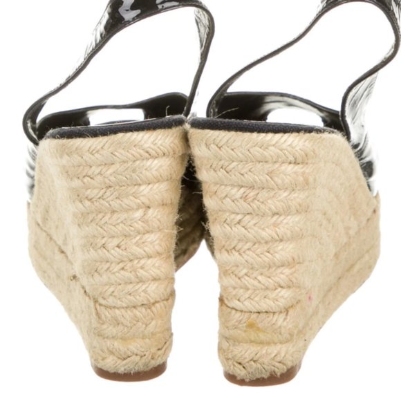 Size 6- Castaner Black Patent Leather Espadrilles - Picture 4 of 5